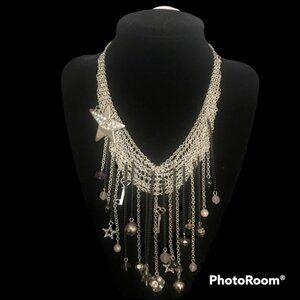 Material Girl Fashion Pendant Necklace ⭐️ Multi-Layer NWT